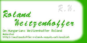 roland weitzenhoffer business card